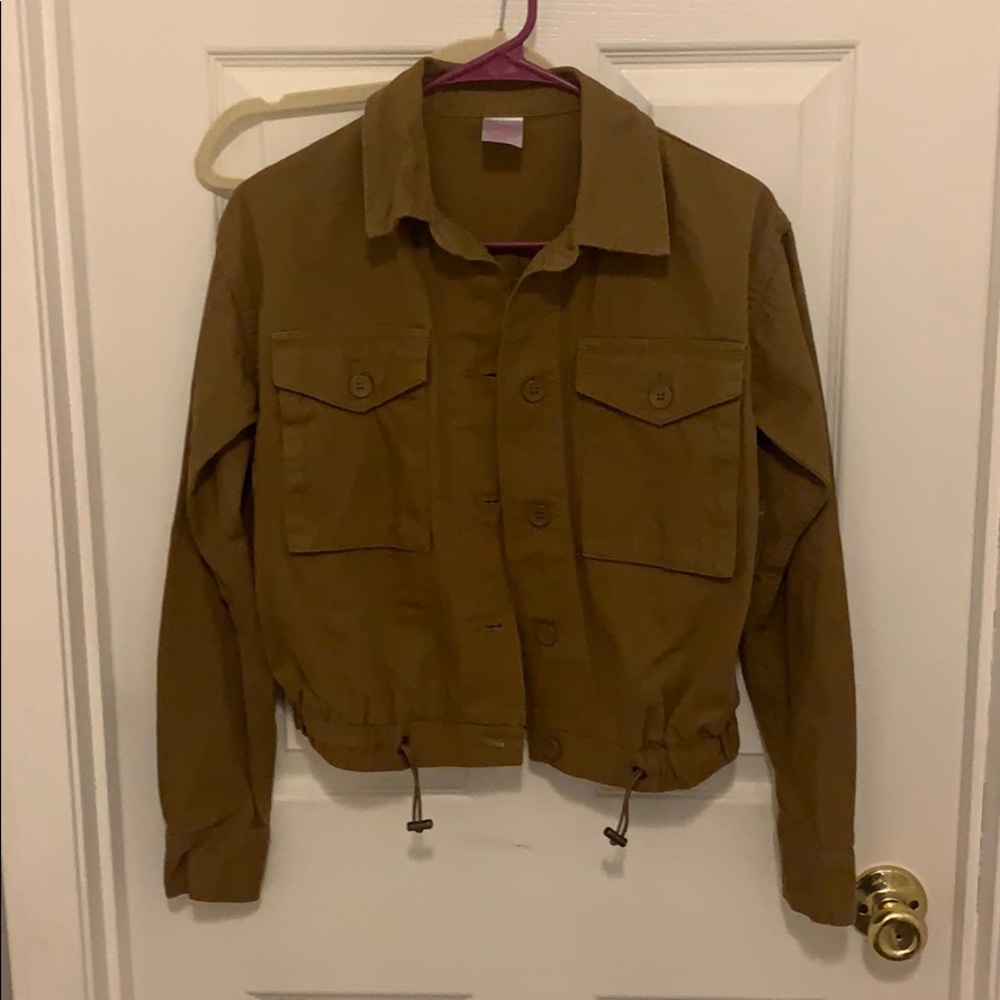 NWT NOBO size 1 juniors brown crop jacket
